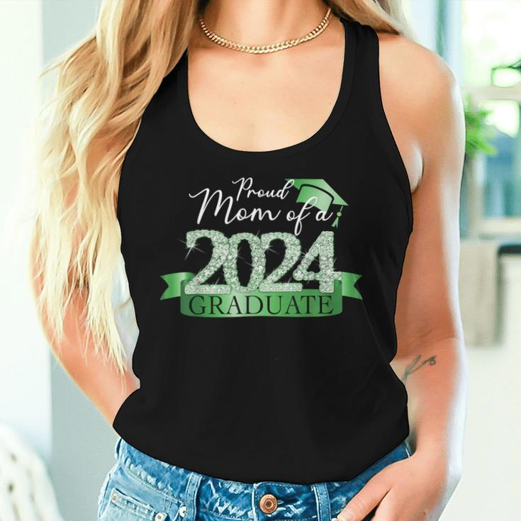 Green Black Proud Mom Of A 2024 Graduate Decoration Women Tank Top Gifts for Her
