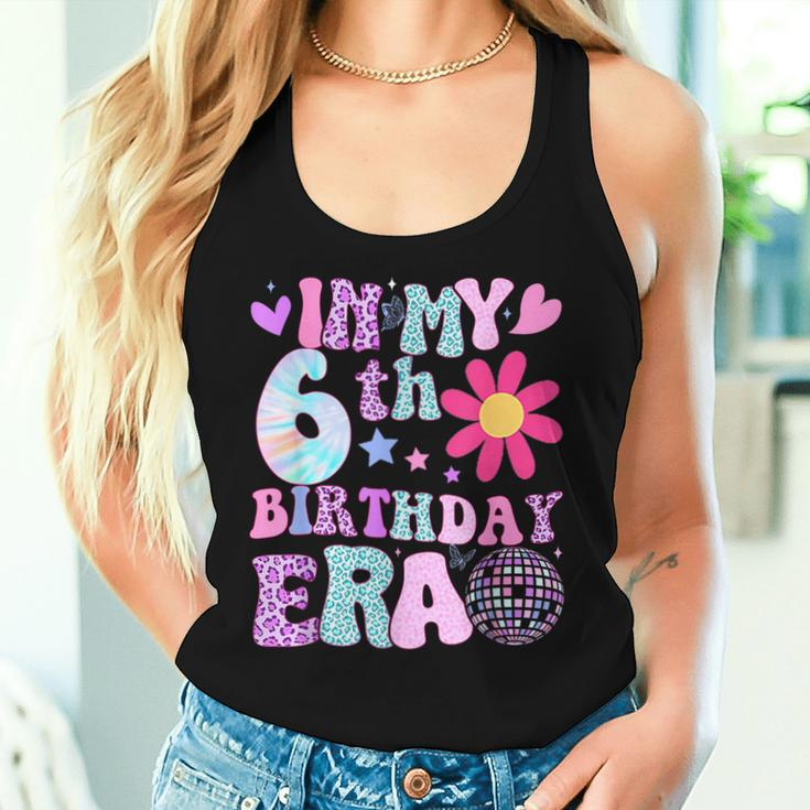 Groovy In My 6Th Birthday Era 6 Years Old Women Tank Top Gifts for Her