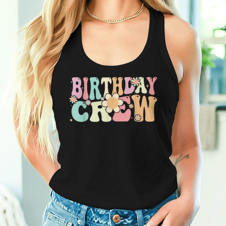 Groovy Birthday Crew Retro Party Vintage Girls Women Tank Top Gifts for Her