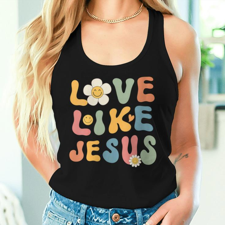 Groovy Christian For Love Like Jesus Women Tank Top Gifts for Her