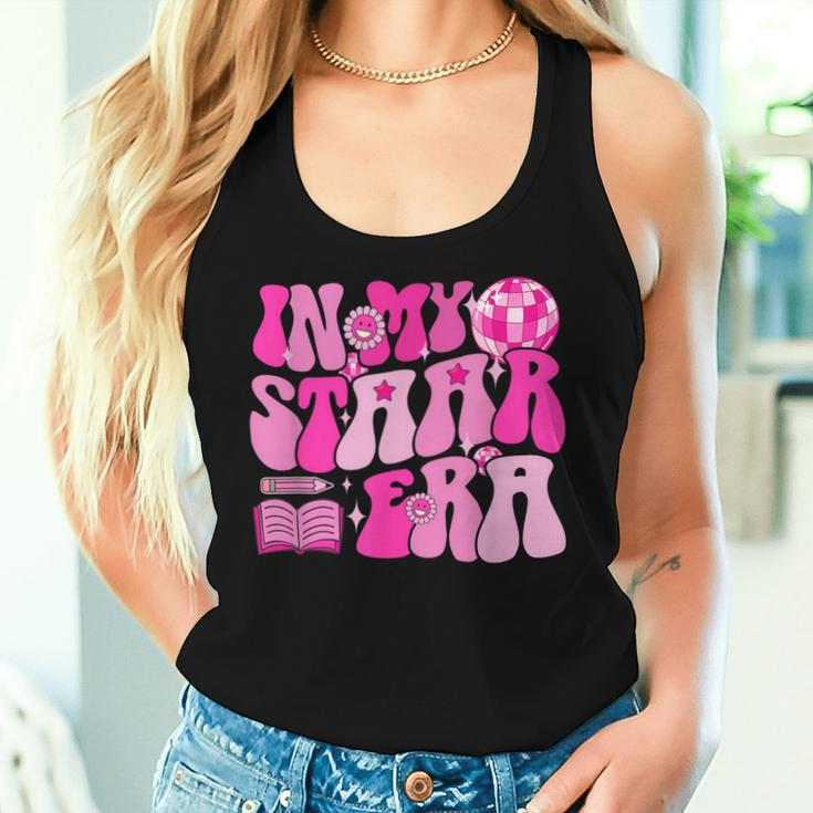 Groovy Disco Testing Day Teacher Student In My Staar Era Women Tank Top Gifts for Her
