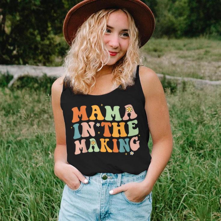 Groovy Mama In The Making Pregnancy Announcement Mommy Mom Women Tank Top Gifts for Her