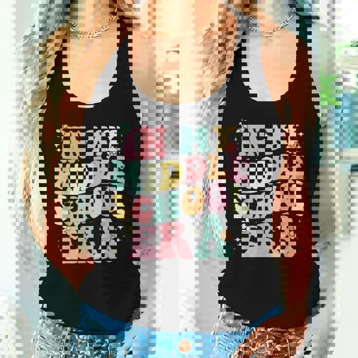 Groovy In My Middle School Era Back To School Teacher Women Tank Top Gifts for Her