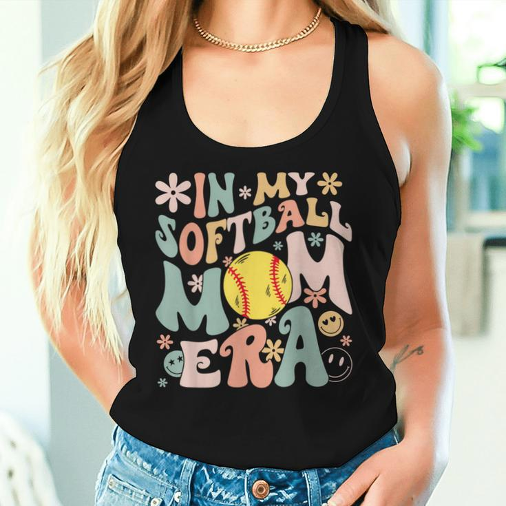 Groovy In My Softball Mom Era Mom Life Game Day Vibes Mama Women Tank Top Gifts for Her