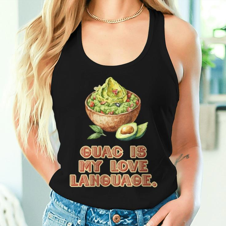 Guac Is My Love Language Mexican Fiesta Food Women Tank Top Gifts for Her