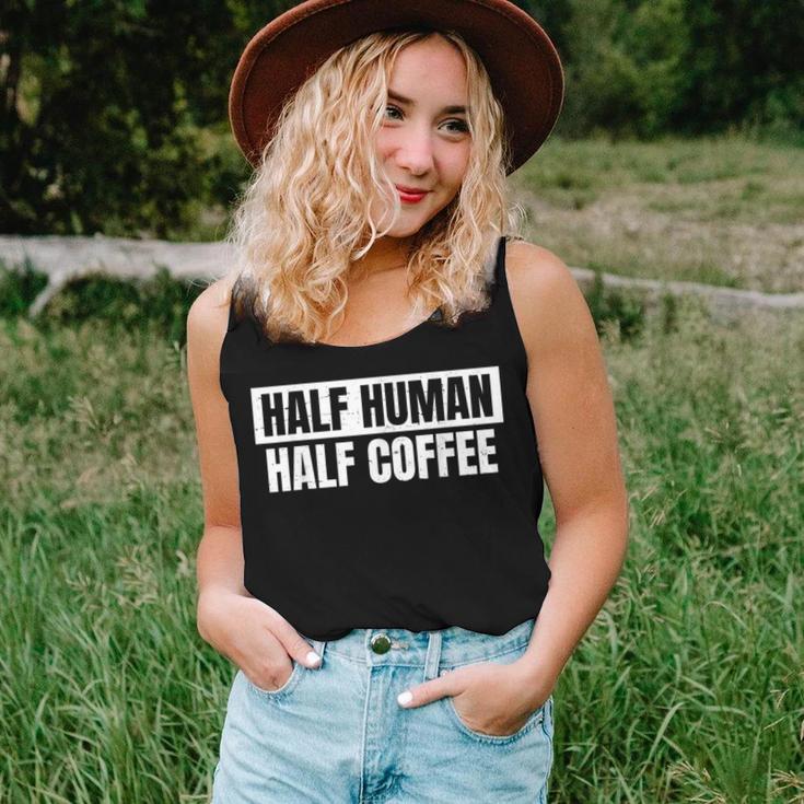 Half Coffee Half Human- Espresso Barista Vintage Women Tank Top Gifts for Her