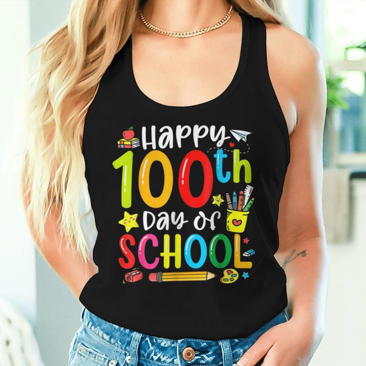 Happy 100Th Day Of School 100 Days Of School Teacher Student Women Tank Top Gifts for Her