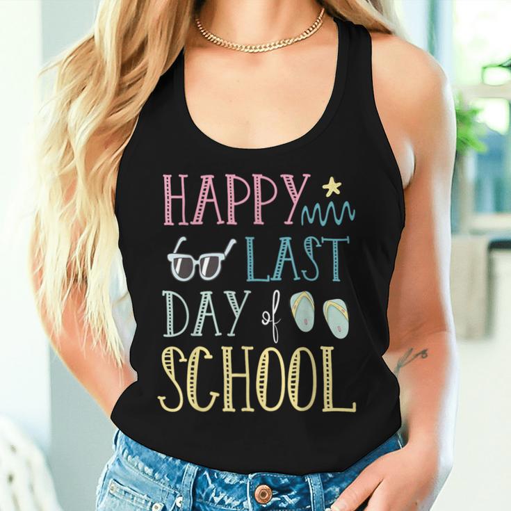 Happy Last School Day Teacher Summer Tank Top Frauen Geschenke für Sie