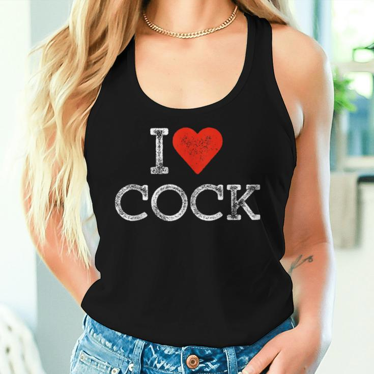 I Heart Cock Sarcastic Gay Pride Lgbtq Gag I Love Cock Women Tank Top Gifts for Her