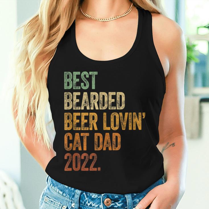 Herren Best Bearded Beer Lovin Cat Dad Bier Papa Hundeater Tank Top Frauen Geschenke für Sie