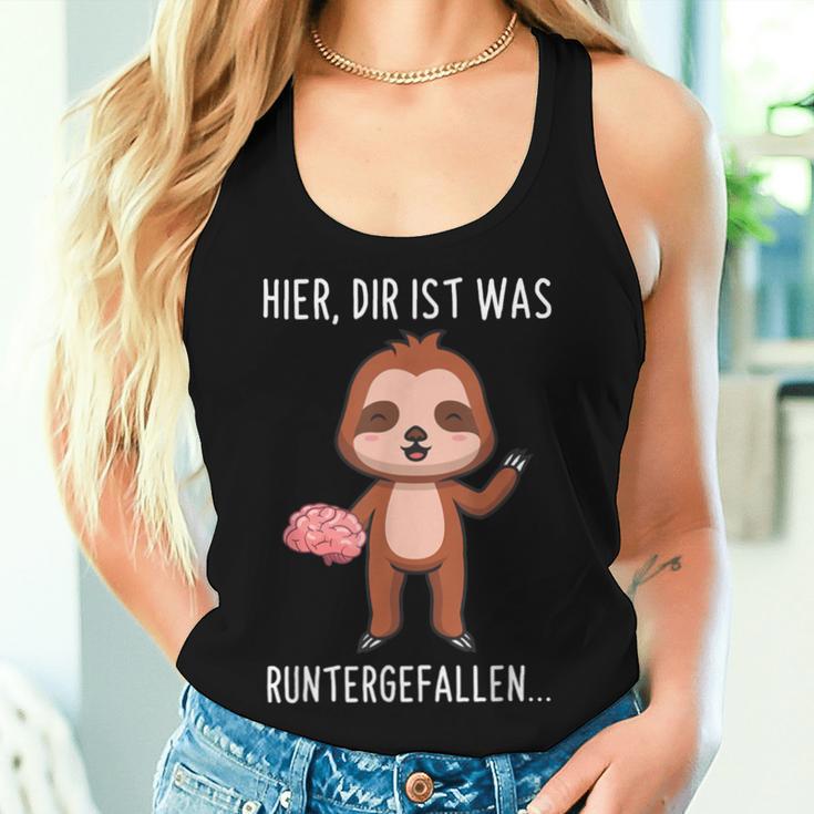 Hier Dir Ist Was Runterfallen Saying S Tank Top Frauen Geschenke für Sie