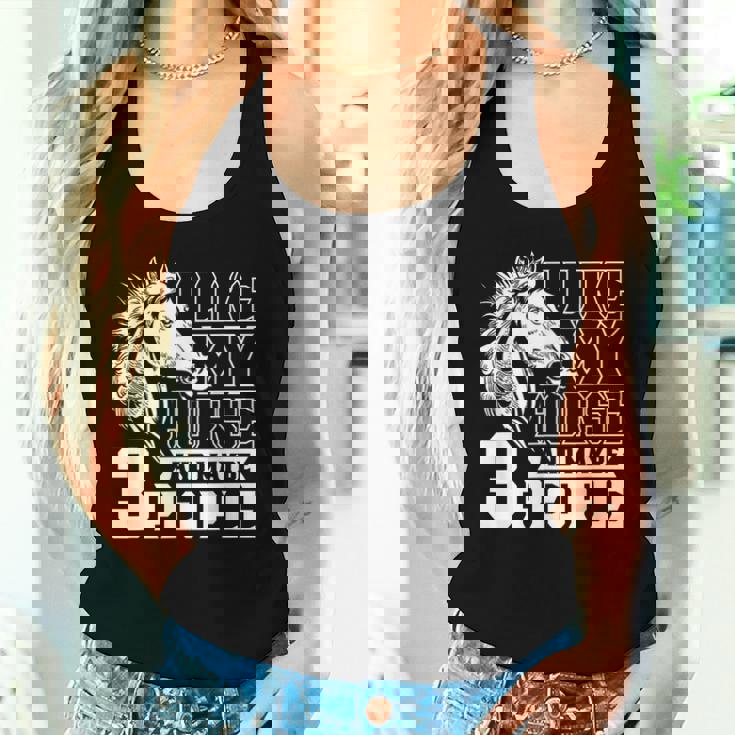 I Like Horses And Maybe 3 People Lover Rider Horse Riding Women Tank Top Gifts for Her