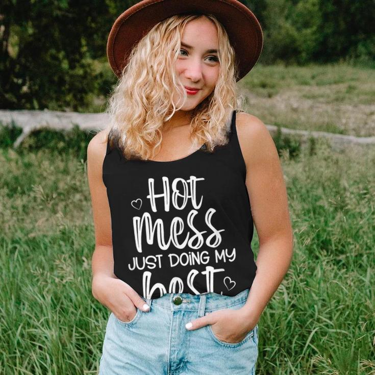 Hot Mess Just Doing My Best Jokes Sarcastic Sayings Women Tank Top Gifts for Her