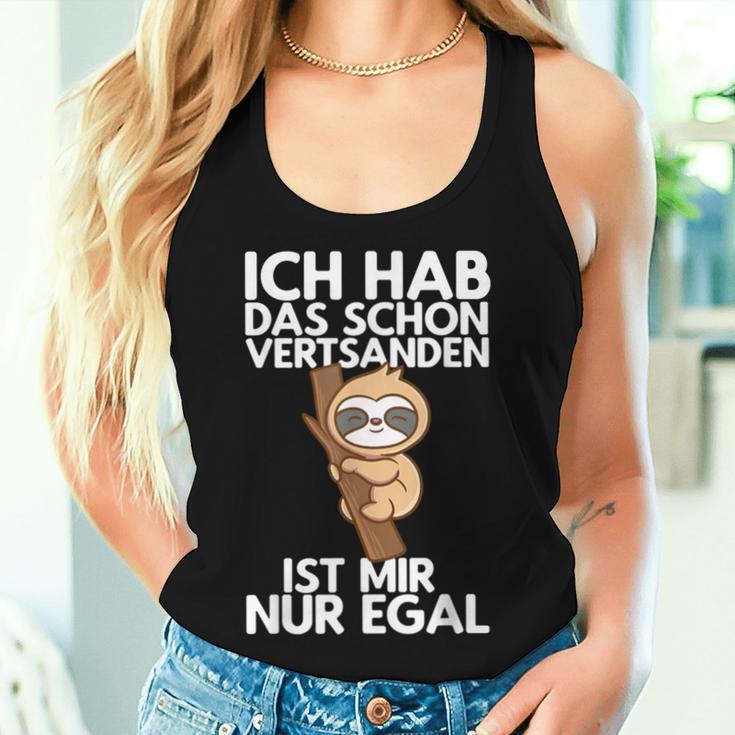 Ich Hab Das Schonerstanden Sloth Morgenmuffel Tank Top Frauen Geschenke für Sie