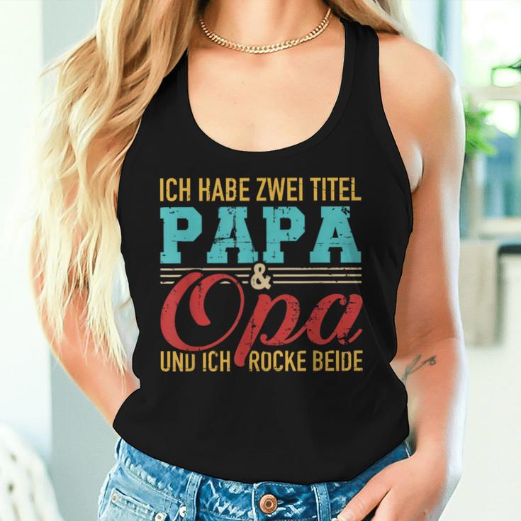 Ich Habe Zwei Titel Papa Und Opa Und Ich Rocke Bee Tank Top Frauen Geschenke für Sie