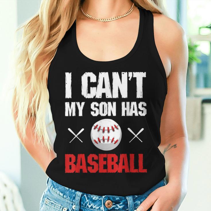 Ich Kann Nicht Mein Sohn Hat Baseball Mama Papa Lustig Tank Top Frauen Geschenke für Sie