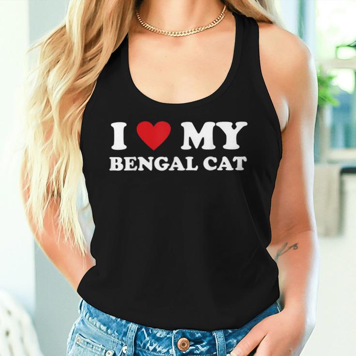 Ich Liebe Papa Mama Ich Liebe Bengal Cat Tank Top Frauen Geschenke für Sie