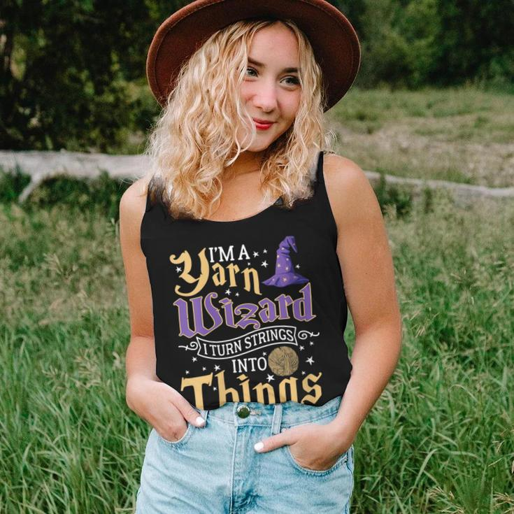 I'm A Yarn Wizard I Turn Strings Into Things Crochet Women Tank Top Gifts for Her