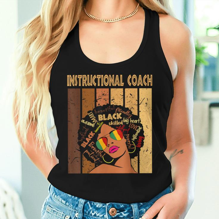 Instructional Coach Afro African Black History Month Women Tank Top Gifts for Her