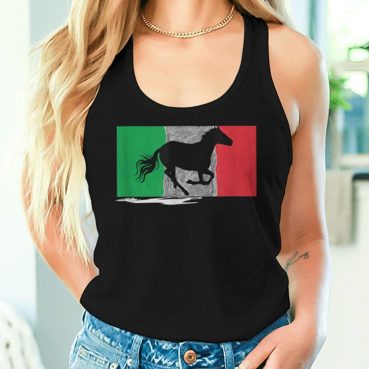 Italian Flag Stallion Italy Horse Culture Pride Women Tank Top Gifts for Her