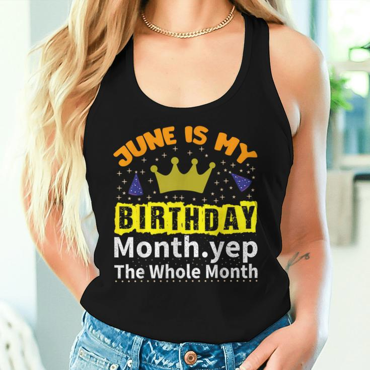 It's My Birthday June Month Groovy Birthday Novelty Women Tank Top Gifts for Her