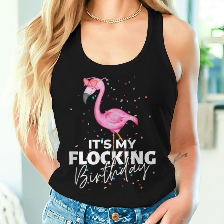 Its My Flocking Birthday Pink Flamingo Cute Flamingo Women Tank Top Gifts for Her