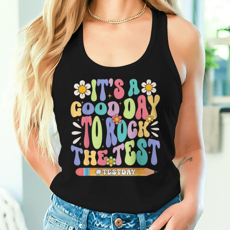 It's A Good Day To Rock The Test Groovy Testing Motivation Women Tank Top Gifts for Her