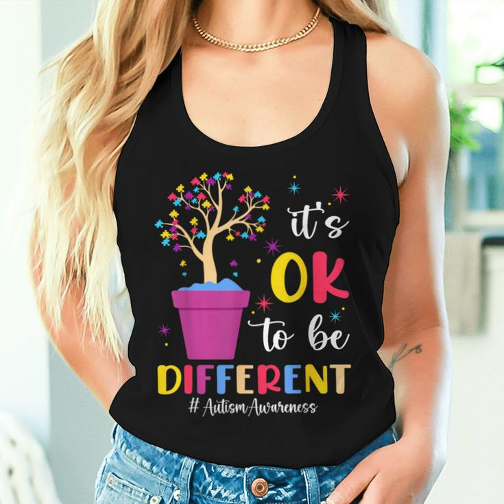 It's Ok To Be Different Plant Pot Autism Awareness Women Tank Top Gifts for Her