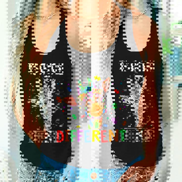 It's Ok To Be Different Puzzle Giraffe Autism Awareness Women Tank Top Gifts for Her It's Ok To Be Different Puzzle Giraffe Autism Awareness Women Tank Top Gifts for Her