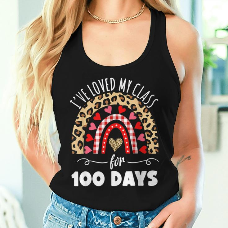 I've Loved My Class For 100 Days Rainbow Valentine Teacher Women Tank Top Gifts for Her