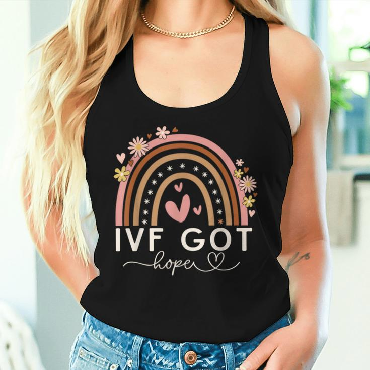 Ivf Got Hope Ivf Suprises For Vintage Rainbow Women Tank Top Gifts for Her