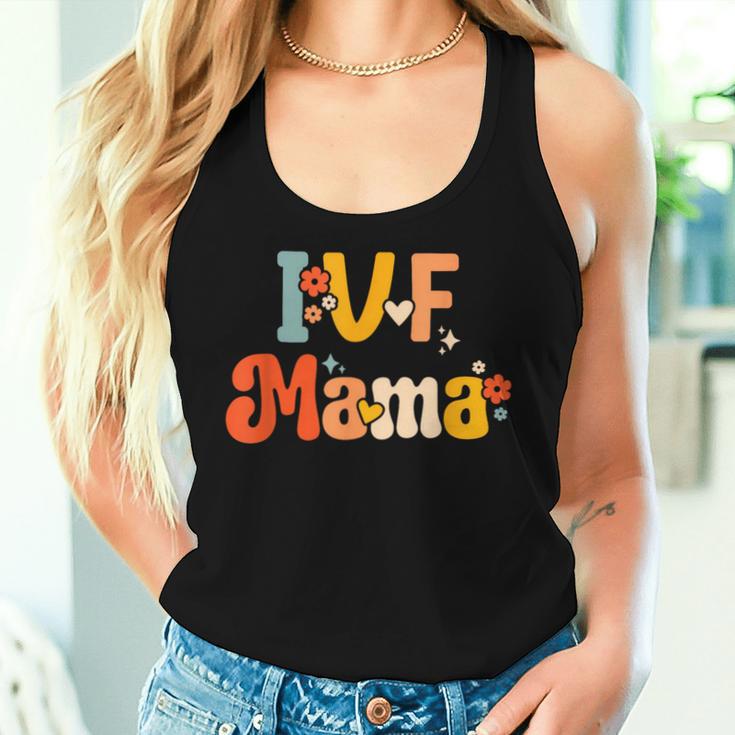 Ivf Mama Groovy Rainbow Ivf Mom Fertility Surrogate Women Tank Top Gifts for Her