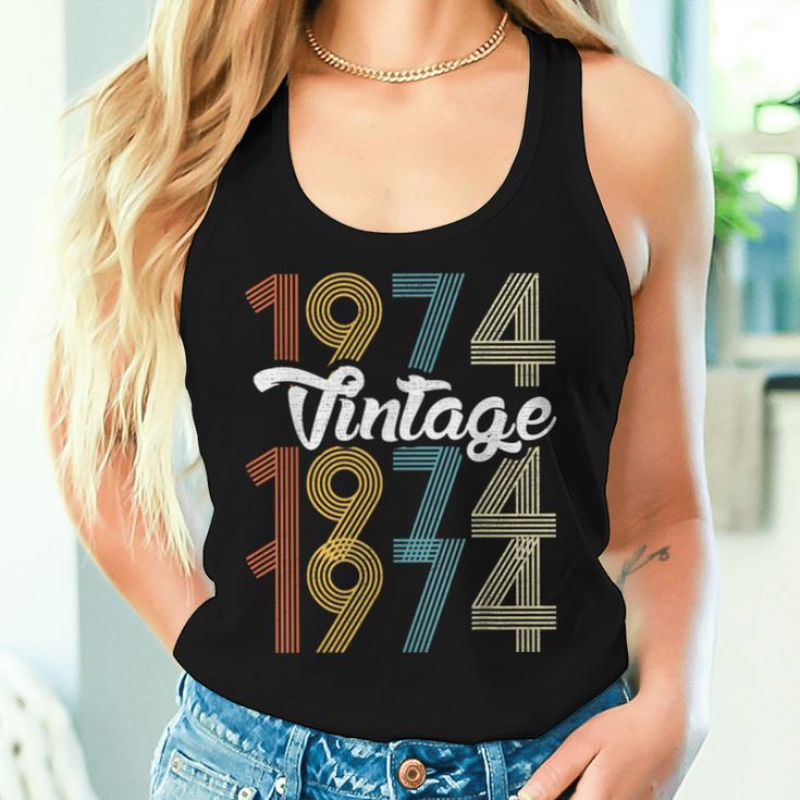 Jahrgang 1974 B-Day 50 Jahre Alt 50 Geburtstag Papa Mama Tank Top Frauen Geschenke für Sie