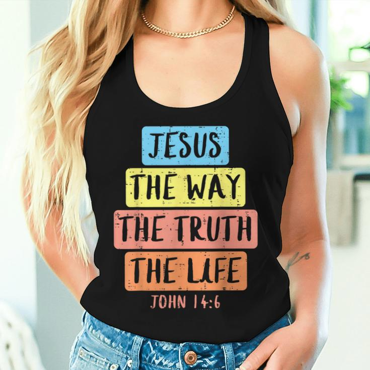 Jesus Way Truth Life John 146 Easter Religious Kid Men Women Tank Top Gifts for Her