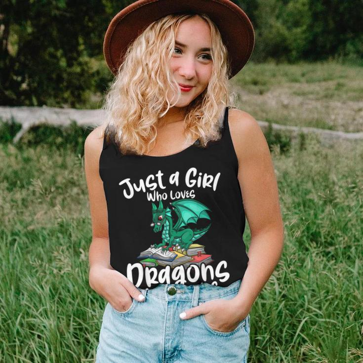 Just A Girl Who Loves Dragons And Books Reading Dragon Women Tank Top Gifts for Her