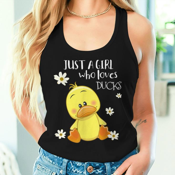 Just A Girl Who Loves Ducks Cute Duck Lover Owner Women Tank Top Gifts for Her