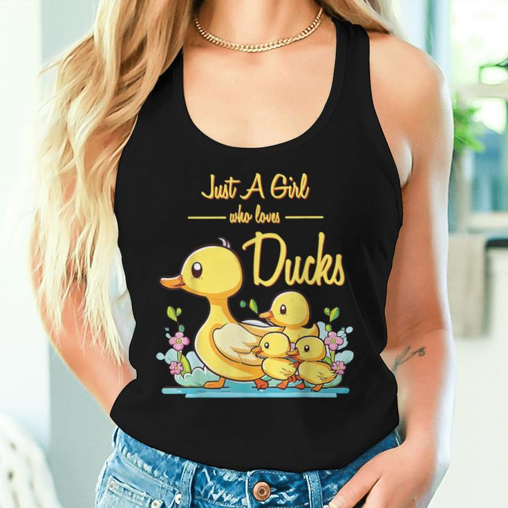 Just A Girl Who Loves Ducks Duck Family Women Tank Top Gifts for Her