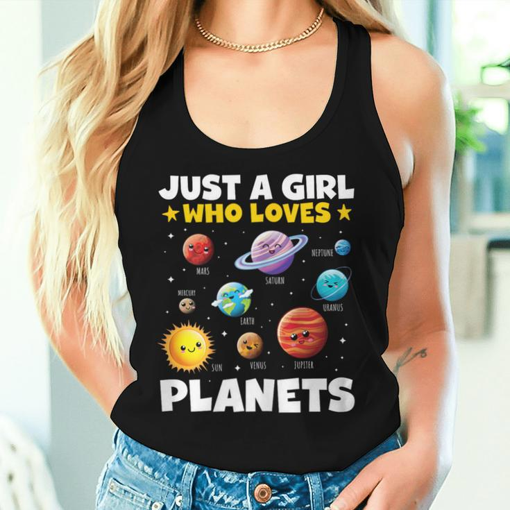 Just A Girl Who Loves Planets Solar Space Science Lover Stem Women Tank Top Gifts for Her