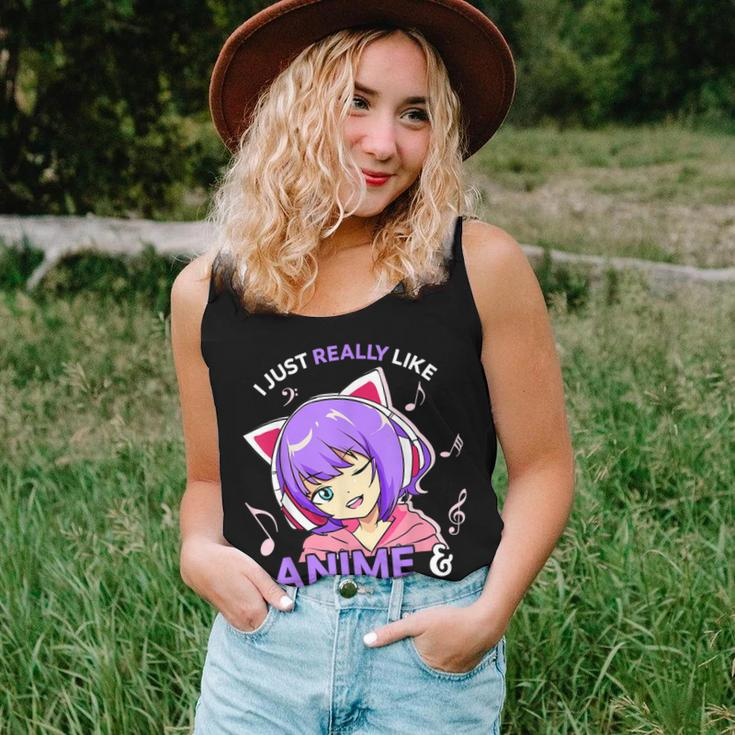 I Just Really Like Anime And Music Ok Anime N Girls Women Tank Top Gifts for Her