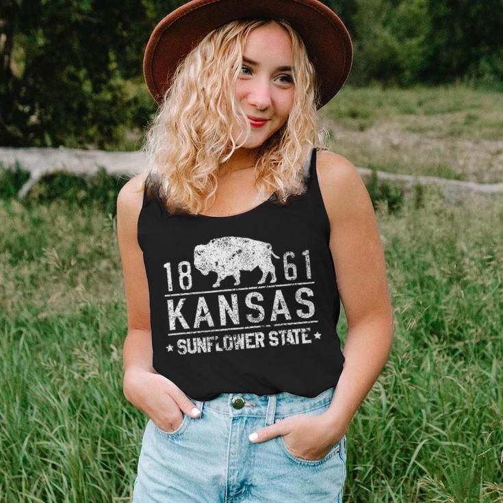 Kansas Buffalo Sunflower State 1861 Usa America State Pride Women Tank Top Gifts for Her