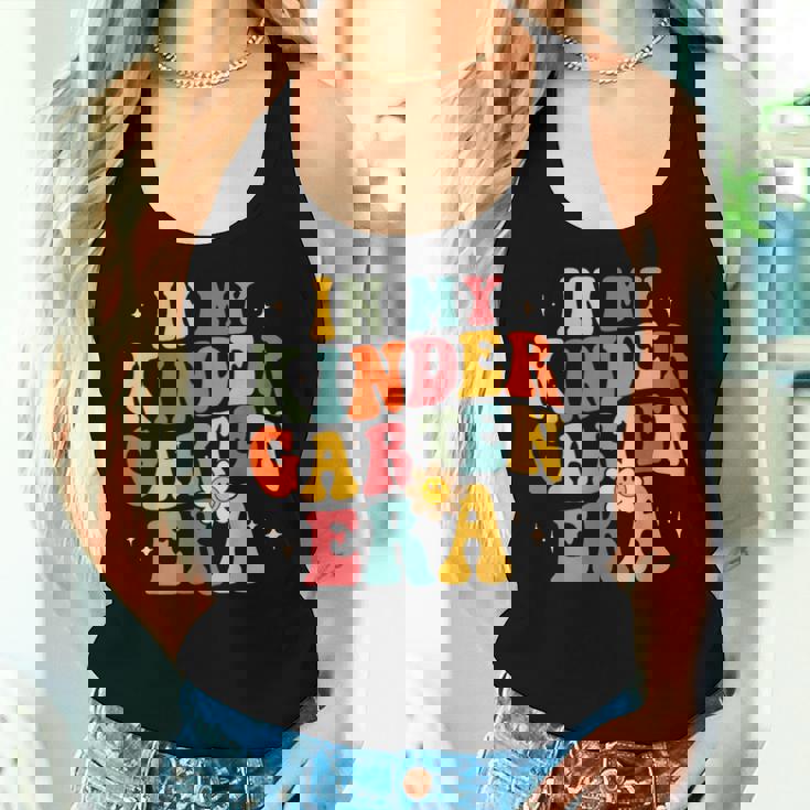 In My Kindergarten Teacher Era Kinder Groovy Retro Women Tank Top Gifts for Her