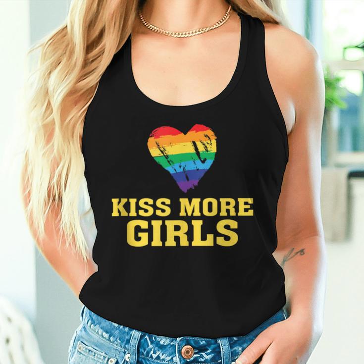 Kiss More Girls Gay Lesbian Transgender Lgbt Women Tank Top Gifts for Her