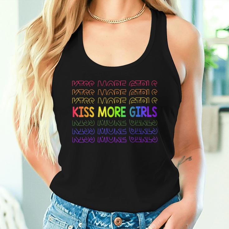 Kiss More Girls Lesbian Pride Lgbt Month Women Tank Top Gifts for Her