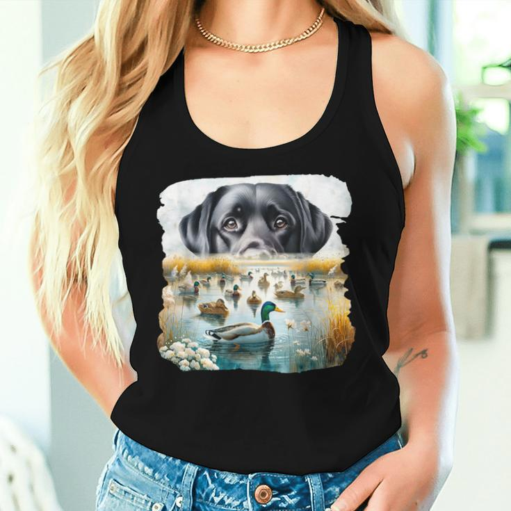 Labrador Retriever Dog Dogs Us Flag Duck Hunter Women Tank Top Gifts for Her