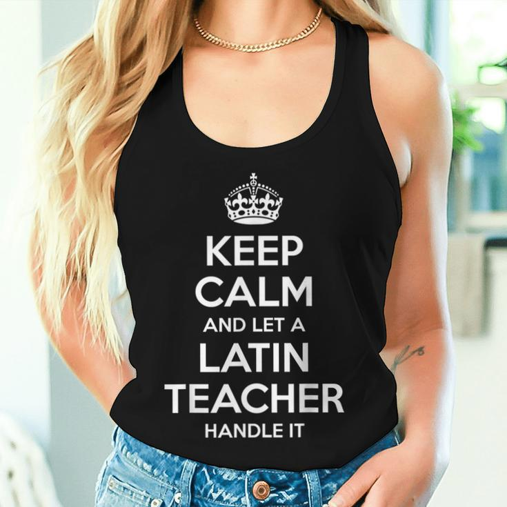 Latin Teacher Job Title Profession Birthday Idea Women Tank Top Gifts for Her