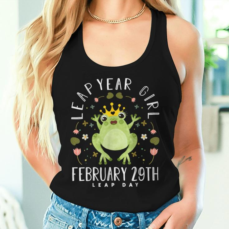 Leap Year Girl Cute Frog Leap Day Birthday Girls Women Tank Top Gifts for Her