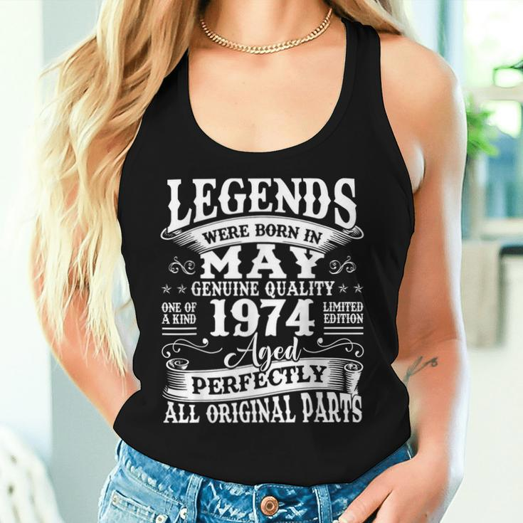 Legends Since May 1974 Vintage 50Th Birthday Women Women Tank Top Gifts for Her