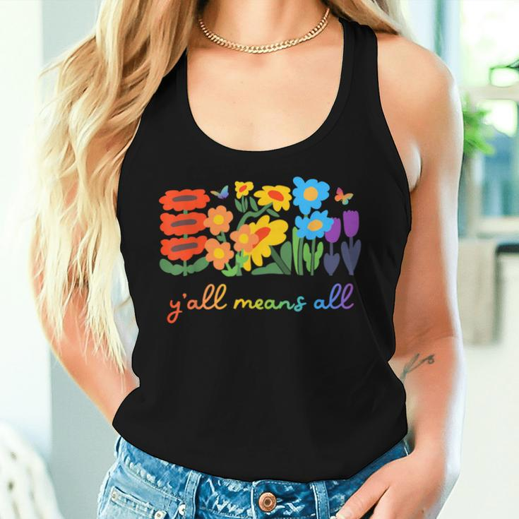Lgbtq Diversity Y'all Pride Means All Flower Women Tank Top Gifts for Her