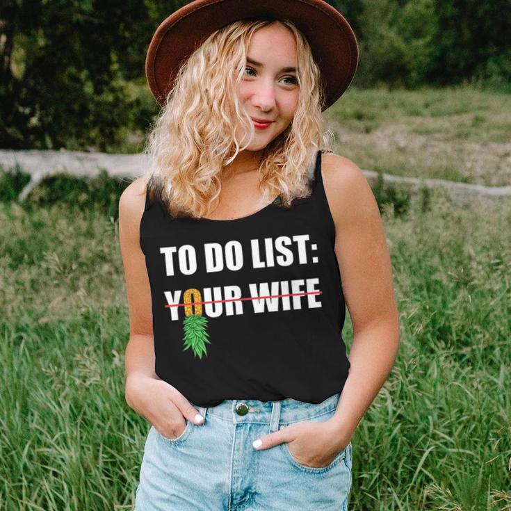 To Do List Your Wife Swinger Upside Down Pineapple Men Women Tank Top Gifts for Her