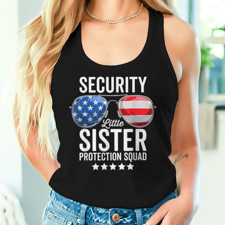 Little Sister Protection Squad Big Brother Security Women Tank Top Gifts for Her